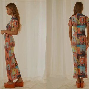 Peppermayo Exclusive - Into the City Mesh Maxi Dress